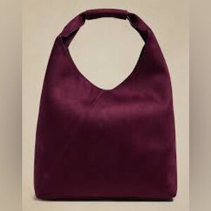 Banana Republic Slouchy Tote in Wine (Suede)